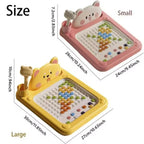 1Pcs New Cartoon Magnetic Pen Drawing Board Reusable Pen Control Fun Educational Finger Exercise Training Painting Toy
