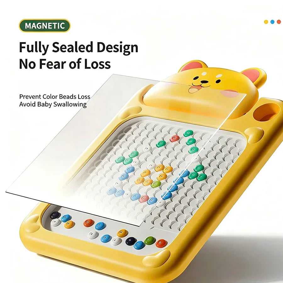 1Pcs New Cartoon Magnetic Pen Drawing Board Reusable Pen Control Fun Educational Finger Exercise Training Painting Toy