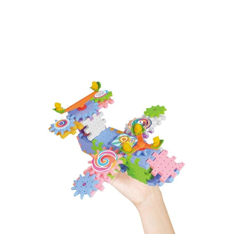 Hot 83-263 PCS Electric Gears 3D Puzzle Model Building Kits Plastic Brick Blocks Educational Toys for Kids Children Xmas Gifts