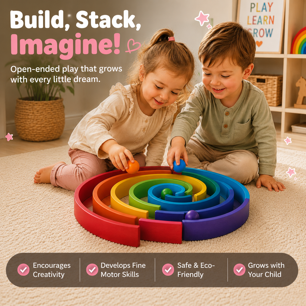 Mama Says Play™ Rainbow Stacker Pack