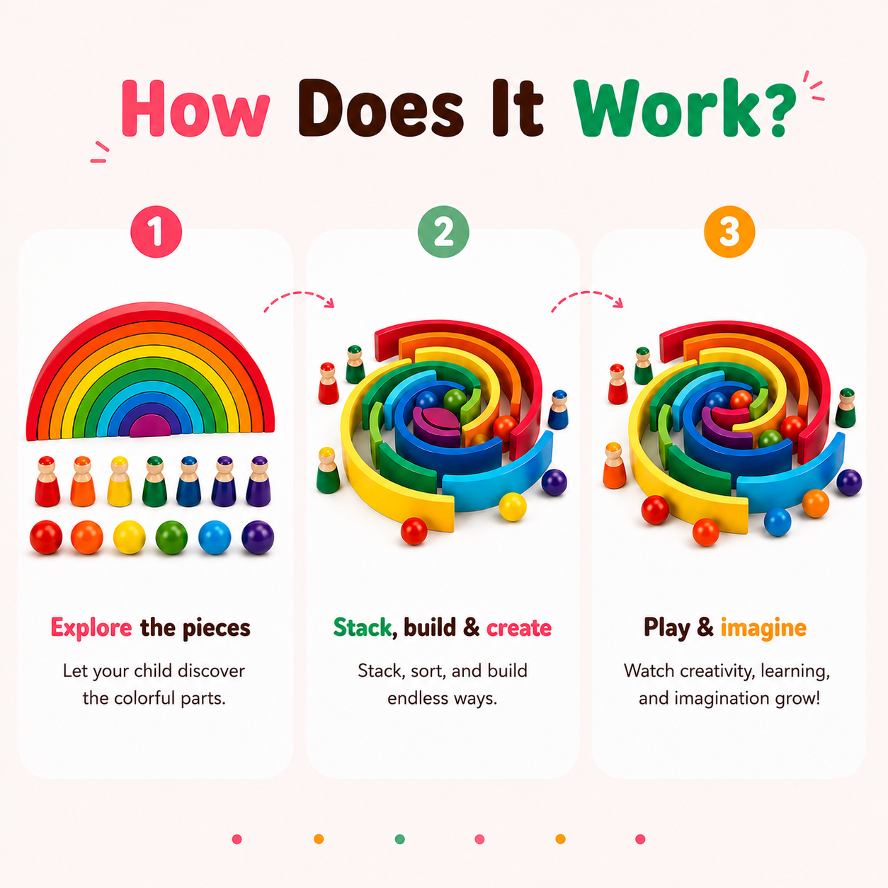 Mama Says Play™ Rainbow Stacker Pack