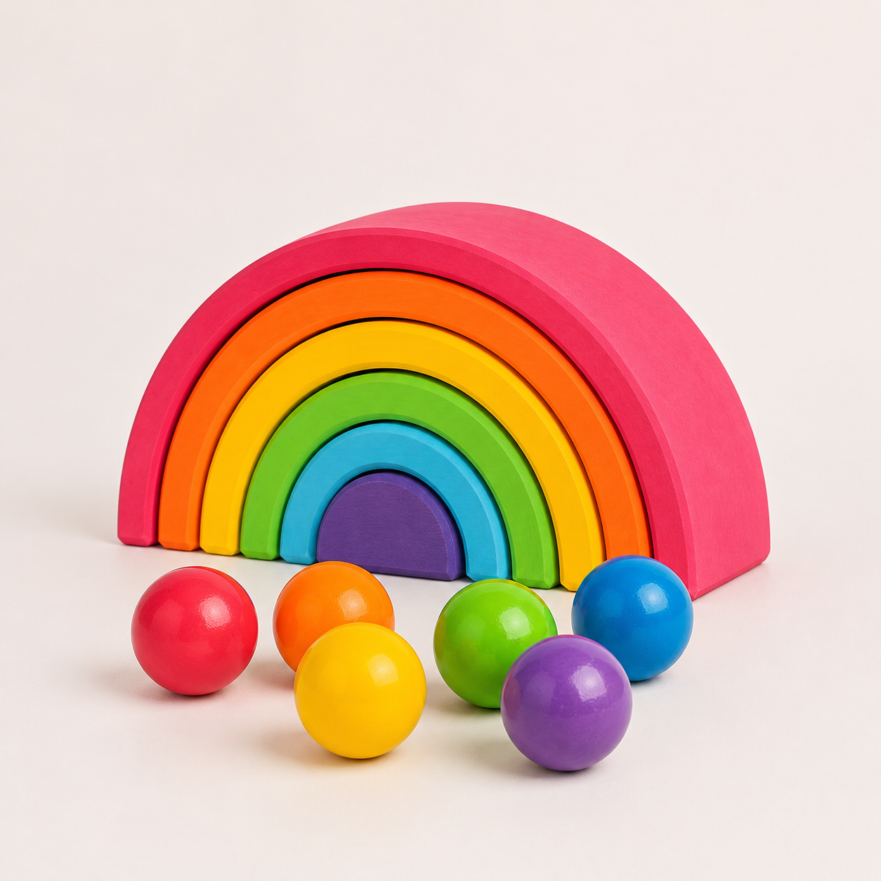 Mama Says Play™ Wooden Rainbow Stacker Toy