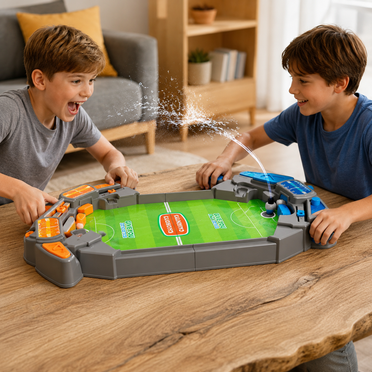 Interactive Water-Spray Table Football
