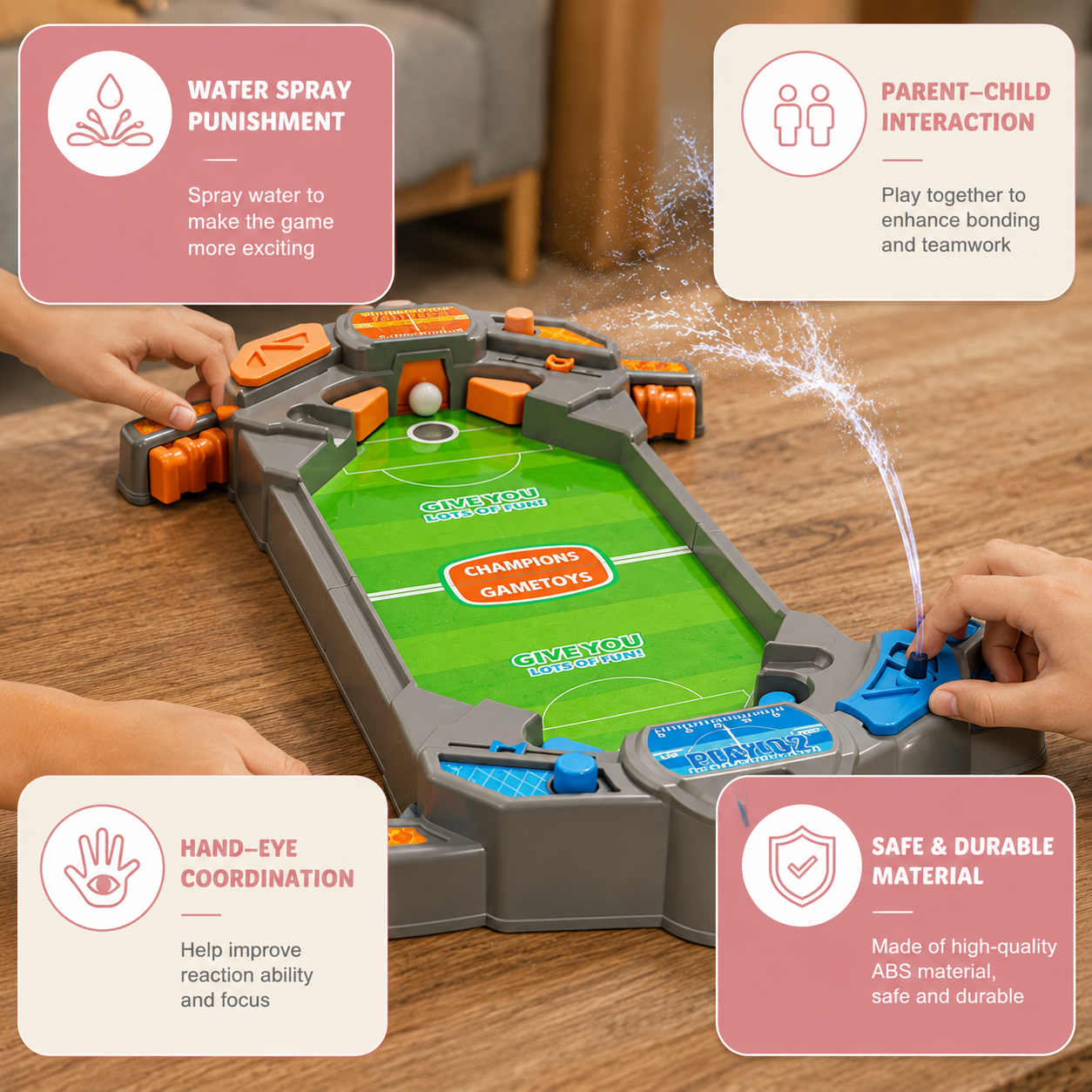 Interactive Water-Spray Table Football
