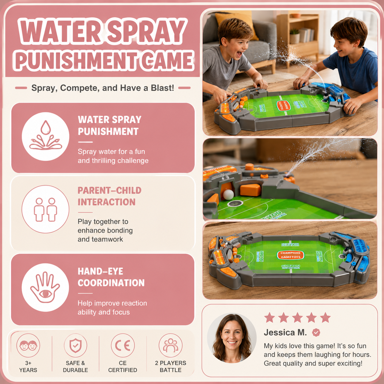 Interactive Water-Spray Table Football
