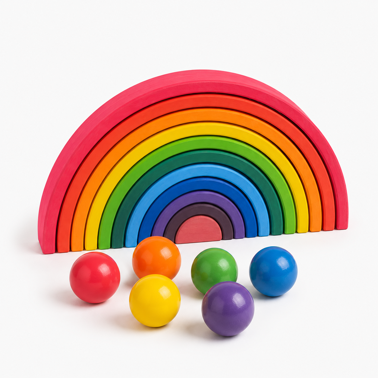 Mama Says Play™ Wooden Rainbow Stacker Toy