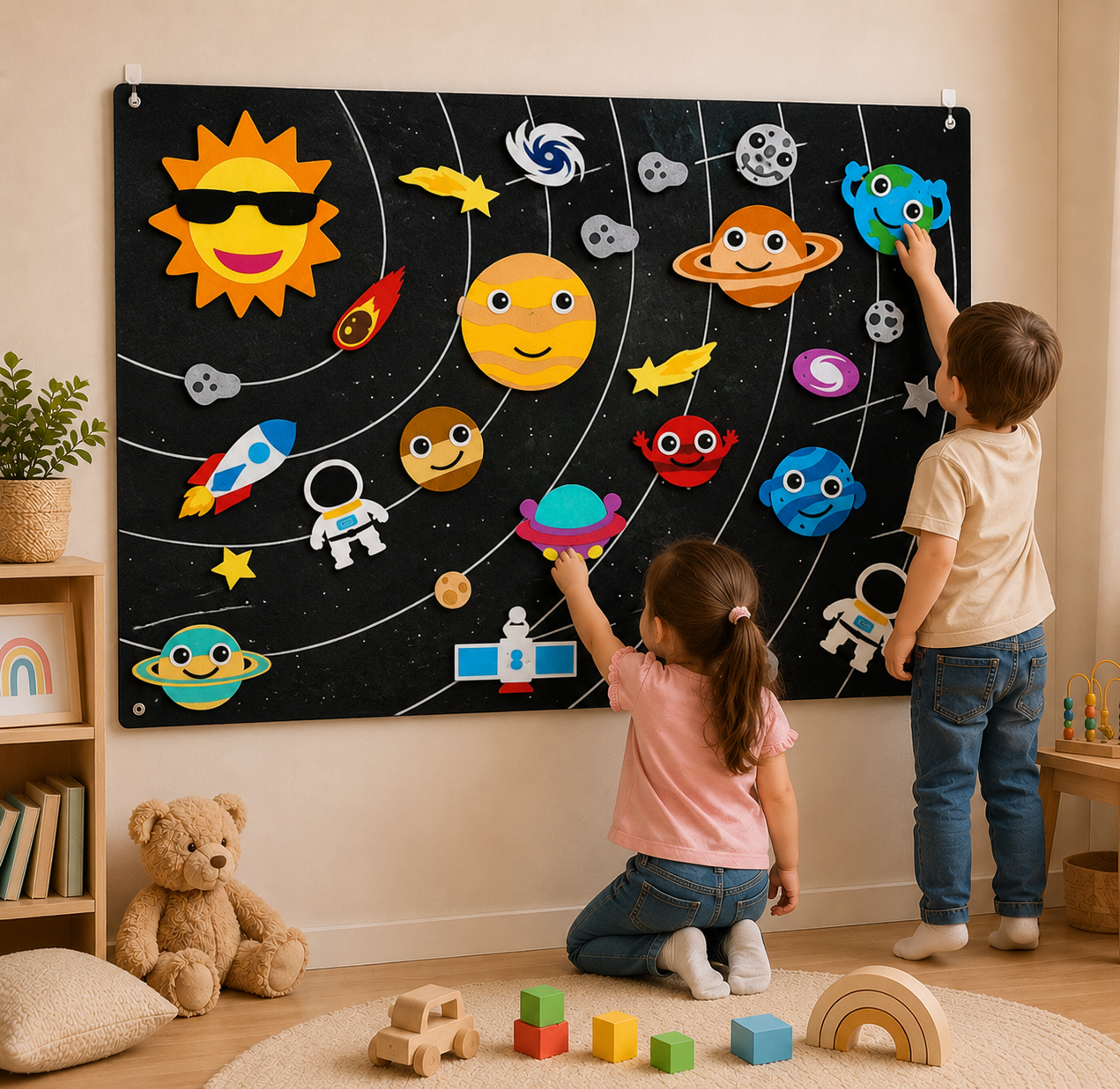 Farm Animals Felt Story Board Farmhouse Puzzle Toys
