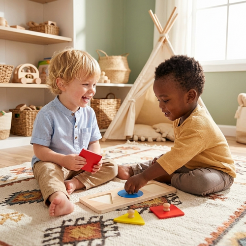 Geometric Shape & Color Peg Board
