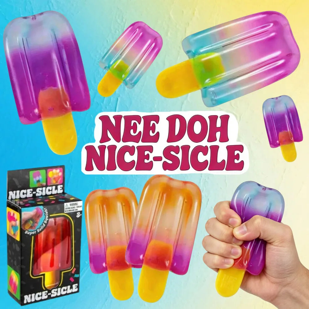 NEW 2026 NeeDoh Nice-Sicle Popsicle Sensory Squeeze Toy Super Stress ice lolly Relief for Kids Adults Summer Easfestival gifts