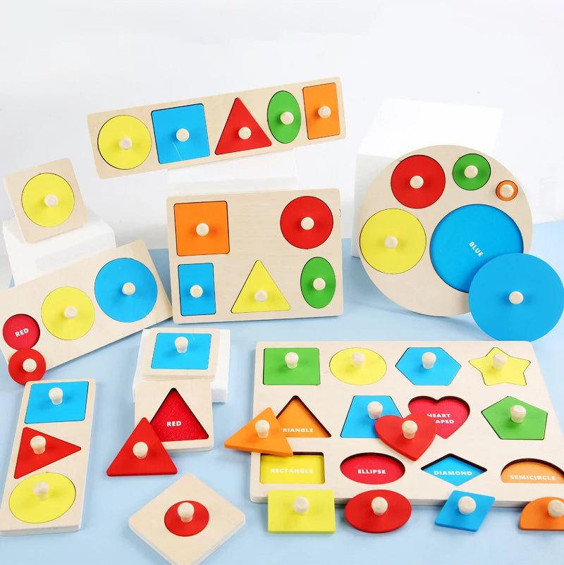 Wooden Montessori Geometric Puzzle
