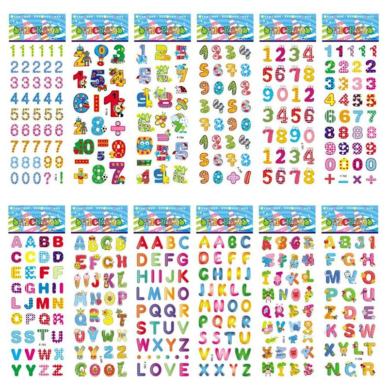 12PCS Mamasaysplay Numbers Stickers