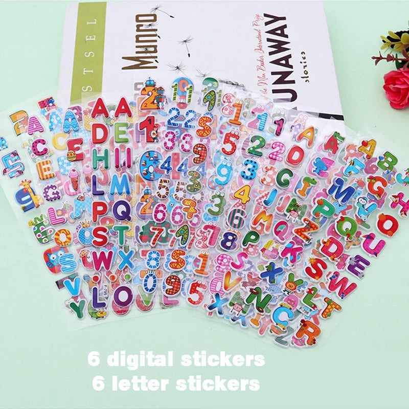12PCS Mamasaysplay Numbers Stickers
