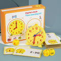 Children Montessori Clock Educational Toys Hour Minute Second Cognition Matching Puzzle Toys Kids Early Preschool Teaching Aid
