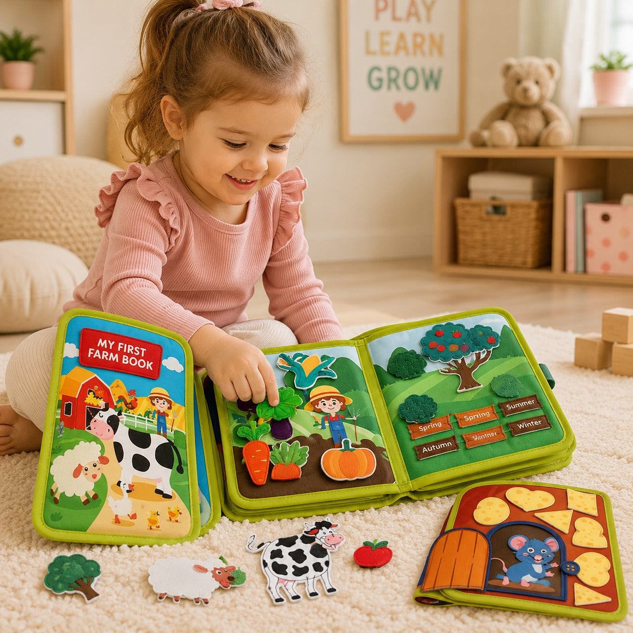 MamaSaysPlay™ Montessori Farm Busy Book