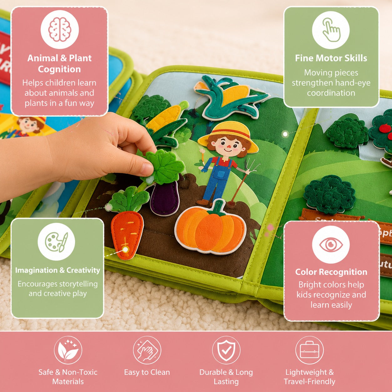 MamaSaysPlay™ Montessori Farm Busy Book