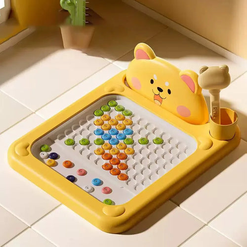 1Pcs New Cartoon Magnetic Pen Drawing Board Reusable Pen Control Fun Educational Finger Exercise Training Painting Toy