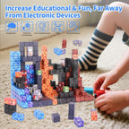 297Pieces Kids Magnetic Building Plastic Stacking Coloring Creative Shape Educational Construction Stands Toy Blocks