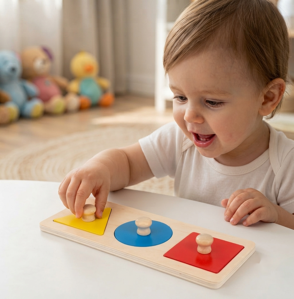 Tactile Geometric Color-Match Peg Set