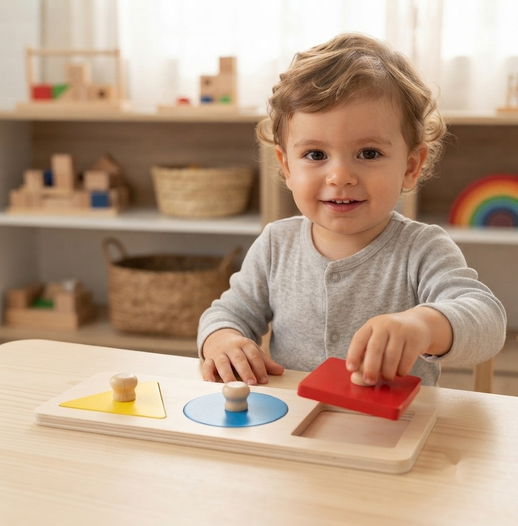 Tactile Geometric Color-Match Peg Set